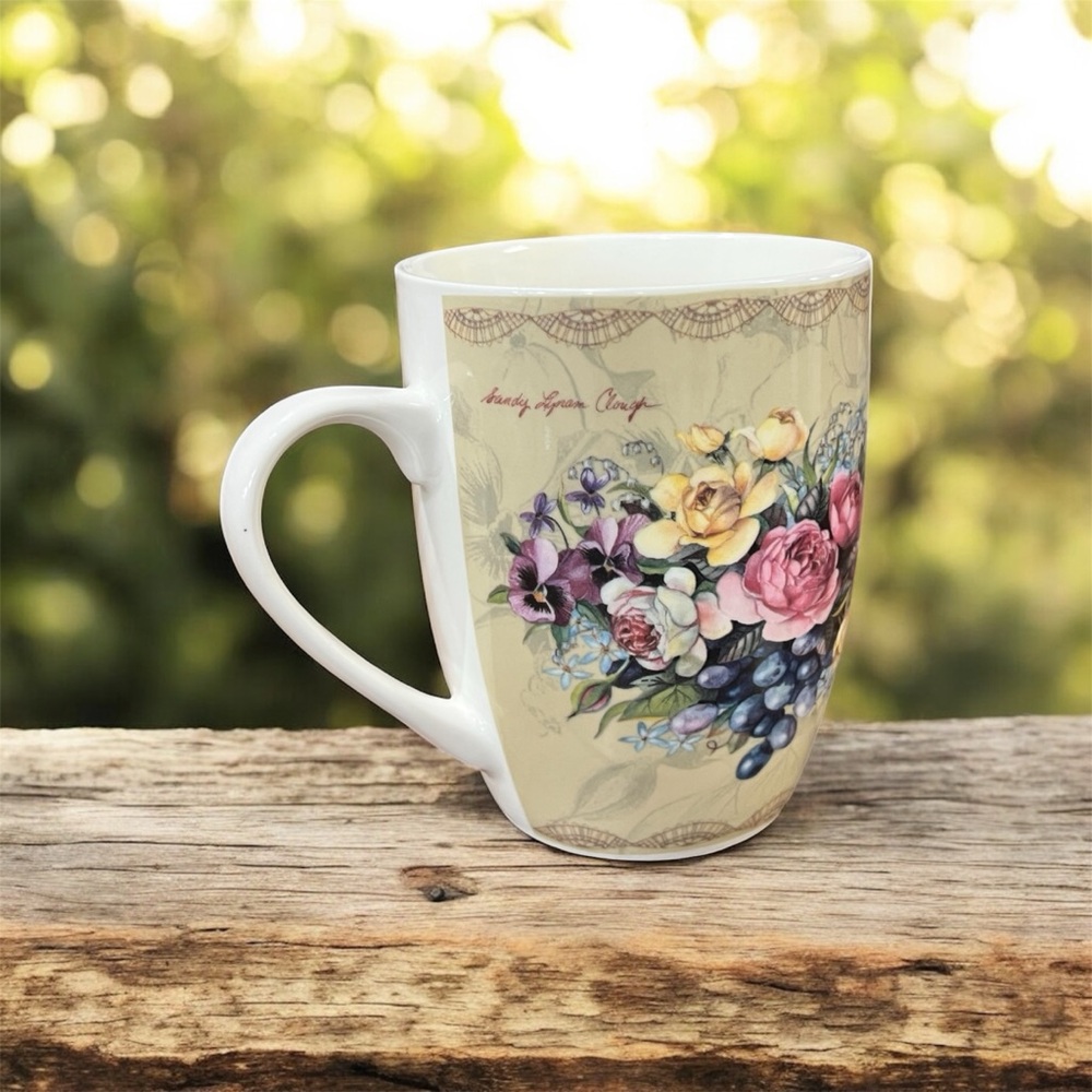 Sandy Clough Flowers Faith, Hope and Love Coffee/tea Mug